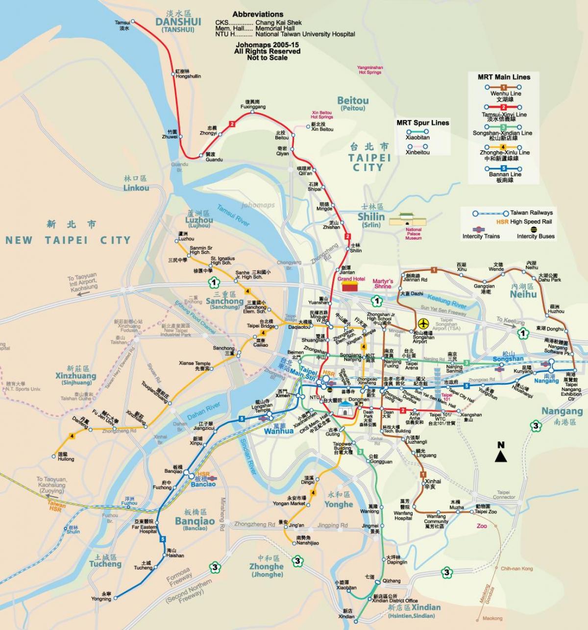 metro xəritəsi Tayvan